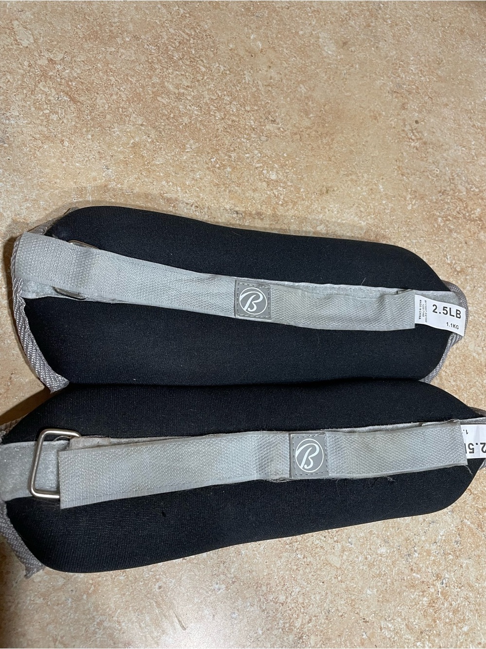 Bally Black & Gray 2.5 lb Ankle/Wrist Weights